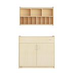 Foundations Wall-Mounted Diaper Organizer for Daycares, 3 Large & 8 Small Storage Compartments, Wood Construction, Maximum Durability