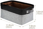 DECOMOMO Small Storage Basket, Closet Storage Bins, Baskets for Organizing Shelves (Grey & Black, Small - 6 Pack)