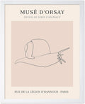 Poster Master Vintage Poster - Retro One Line Snail Drawing Print - Snail Line Art - Minimal Gift for Men, Women, Animal Lover - Abstract Wall Decor for Home, Office, 8x10 White Framed