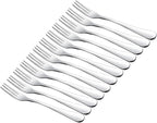 Crab Stainless Steel Forks,Small Appetizer Fork 3 Prong Tasting Escargot Forks Portable Cocktail Salad Fruit Forks for Kitchen Accessory Wedding Party,Set of 12, 4.8 Inches