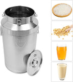 Stainless Steel Milk Can, 304 Stainless Steel Pail 23Gal Milk Can with Sealed Lid, 88L Hanging Lid Metal Milk Jug Bucket for Oil Tea Wine