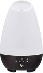 HealthSmart 500ML Essential Oil Diffuser for Large Rooms, Cool Mist Humidifier and Aromatherapy Diffuser, Adjustable Timer, Mist Mode and 7 LED Light Colors, White (Pack of 1)