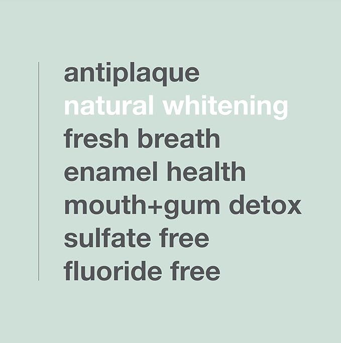 Davids Charcoal Toothpaste for Enhanced Teeth Whitening, Peppermint, Antiplaque, Flouride Free, SLS Free, Enamel Safe, Recyclable Metal Tube, 5.25oz