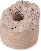 Travertine Candle Holder - Handmade Marble Candlestick Holder for Taper Candle - Vintage Small Stone Candle Sticks Holder Decor for Table Centerpieces, Wedding, Party, Fits 3/4 Inch Thick Candle