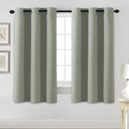 H.VERSAILTEX Blackout Curtains for Bedroom Thermal Insulated Room Darkening Living Room Curtains 63 Inch Long Grommet Privacy Protection Window Curtain Panels/Drapes for Nursery,2 Panels,Light Sage