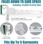 Wonder Hanger Over The Door 3-Pack Organizer for Clothes Hangers, Space-Saving Cascading Hanger Hooks, White