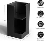 Tall Metal Cube Planter for Outdoor Plants 15" L x 15" W x 30" H, Heavy Duty Steel Planter Box with Removable Insert Shelf, Rectangular Planters for Porch, Garden, Yard, Hotel (Black)