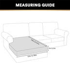 PrinceDeco Sectional Couch Covers Velvet Couch Cover for Dogs Washable L Shaped Couch Cover 1 Piece Individual Sectional Couch Covers with Elastic Bottom(Chaise Lounge,Taupe)