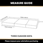 PrinceDeco Velvet Stretch Couch Cushion Cover Soft Cushion Slipcover for Chair Loveseat Sofa Furniture Protector Seat Cushion Sofa Cover (Each Width Up to 29.5", Taupe)