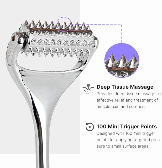 Massage Roller, Acupuncture Roller for Muscle Pain Relief, Acupressure Massager - Deep Tissue Massage Tool for Hand, Foot, Neck, Arms, Thighs
