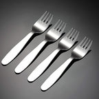 VANRA Premium 18/8 Stainless Steel Children's Cutlery - 5.8-inch Kids Dinner Forks, 4 Pieces Silverware Flatware Utensil Set for Home & School