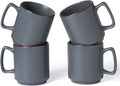 famiware Coffee Mugs Set of 4, Nebula 14oz Coffee Mugs, Ceramic Cup Set with Handle for Latte, Tea, Milk, Cappuccino, Cocoa, Charcoal