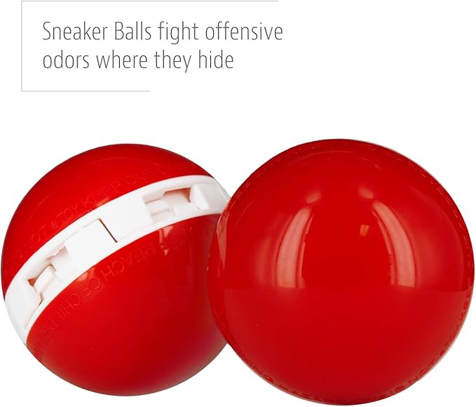 Sneaker Balls Odor-Fighting Shoe Fresheners, Eliminates Unpleasant Smells, Perfect For Sneakers, Gym Bags, Gear Bags, Drawers, Lockers, And More!, Football, 2 Pack