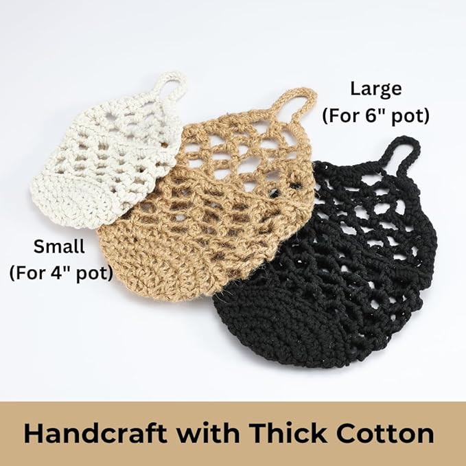 3PK Wall Planters for Indoor Plants, Macrame Plant Hanger | Wall Planter, Plant Hanger, Hanging Planter (3PK, for 4 inch Pot)