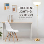 Super Bright Floor Lamp 8000LUMEN - DIMMABLE 30K Energy-Efficient Standing Lamp with Cement Base - for Living Room and Bedroom - Matte Finish, Modern and Elegant Design (Black)