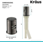 KRAUS Dishwasher Air Gap in Spot Free Black Stainless, KAG-2SFSB
