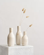 NOBULA White Ceramic Donut Vases – Modern Home Decor for Living Room, Bedroom & Table Centerpiece - Minimalist Nordic – Unique Vases for Olive Plant & Flowers – Decorative Coffee Table Vase Set of 3