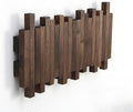 Wall Mounted Piano Coat Rack| Coat Rack Wall Mount| Flip Down Hook Rack 5 Hooks| Entryway Wall Art Hook,Made of Acacia Wood (Wood Wax Oil Dyed Walnut Color).Wall Art