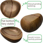 Handmade Decorative Bowl - Natural River Stone Pebble Artisan Crafted Serving Dish | 4-6 Inch Unique Decorative Tray for Home Centerpiece, Jewelry Holder (Brown)