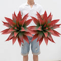 Artificial Agave Plants,Large UV Resistant Fake Agave Planters for Indoor and Outdoor Decorating Artificial Plants for Outdoors Fake Plants 2Pack, 28" Red