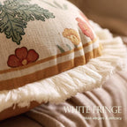 patdrea Designer Pack of 4 Throw Pillow Covers,Beige Vintage French Soft Linen Pillows Cover with Daisy Floral Pattern,Vintage Square Farmhouse Decorative Pillowcase for Couch,Bed,Living Room