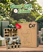 Nacome Solar Cat Birdbath Garden Decor: Outdoor Statues Ornaments for Outside Decorations Yard Art Lawn Porch Patio Balcony - Birthday Gifts Choice for Mom Grandma Women Lover