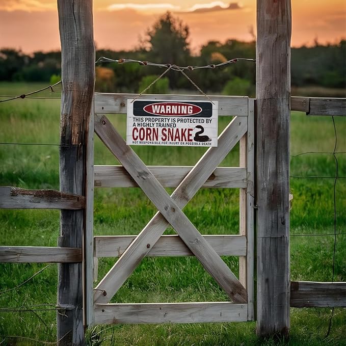 Warning Sign, Corn Snake Warning Wood Plaque Sign, Funny Door Signs, Decorative Wood Hanging Suspension Plaque, Farmhouse Wooden Wall Decor, Outdoor Hanging Wooden Signs