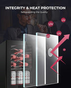 6 Bottles and 6 Cans Compact Beverage Refrigerator, Freestanding Mini Fridge with Temperature Control for Beer Wine, Under Counter Small Refrigerator Adjustable Shelve & Glass Door for Home and Bar