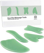 MoHern Gua Sha Massage Tools, 4 Pcs Multi-Shaped Gua Sha Tools for Face & Body