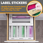 SpaceAid Bag Storage Organizer for Kitchen Drawer, Bamboo Organizer, Compatible with Gallon, Quart, Sandwich and Snack Variety Size Bag (4 Pack), White