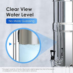 Waterdrop Sight Glass Spigot, Replacement for The Berkey® Gravity-Fed Water Filtration System, Clear View Water Level with Red Floating Ball, Durable Metal Material