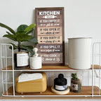 Kitchen Decor Wall, Rustic Kitchen Decorations, Kitchen Frame Décor, Kitchen Rules Sign, Kitchen Wall Décor, Kitchen Decor and Accessories, Farmhouse Kitchen Frame Sign, Rustic Kitchen Door Rules Sign