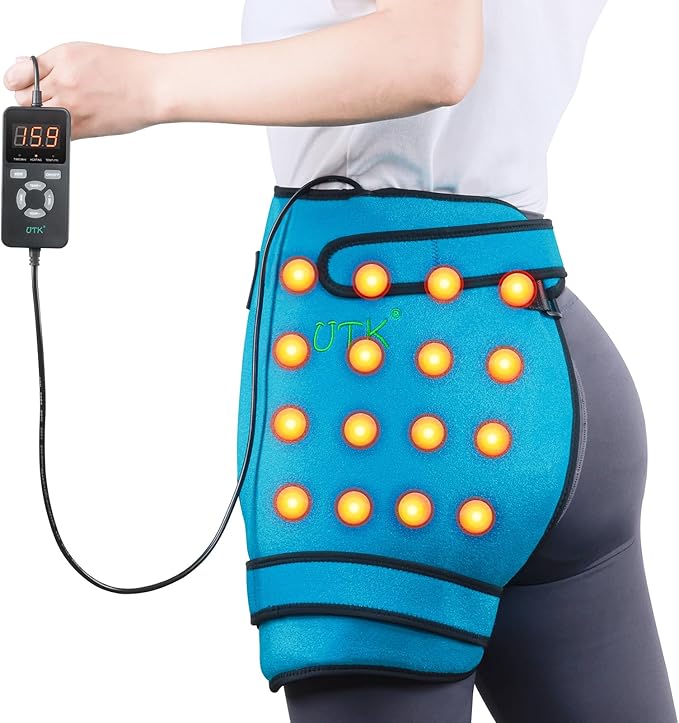 UTK Hip Heating Pad for Sciatica Pain Relief, Far Infrared Heating Pads with 16 Natural Jades & Smart Controller, Lower Back/Thigh/Buttock/Abdomen Electric Heat Pad for Women, FSA-HSA Eligible