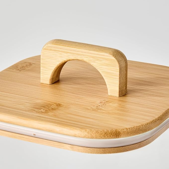 Sweejar 4 qt Large Jars with Bamboo Lids, 1 Gallon Glass Candy Jar with Lid, Sugar/Flour Storage Containers, 128 oz Big Glass Canisters with Airtight Lid, 2 Pack