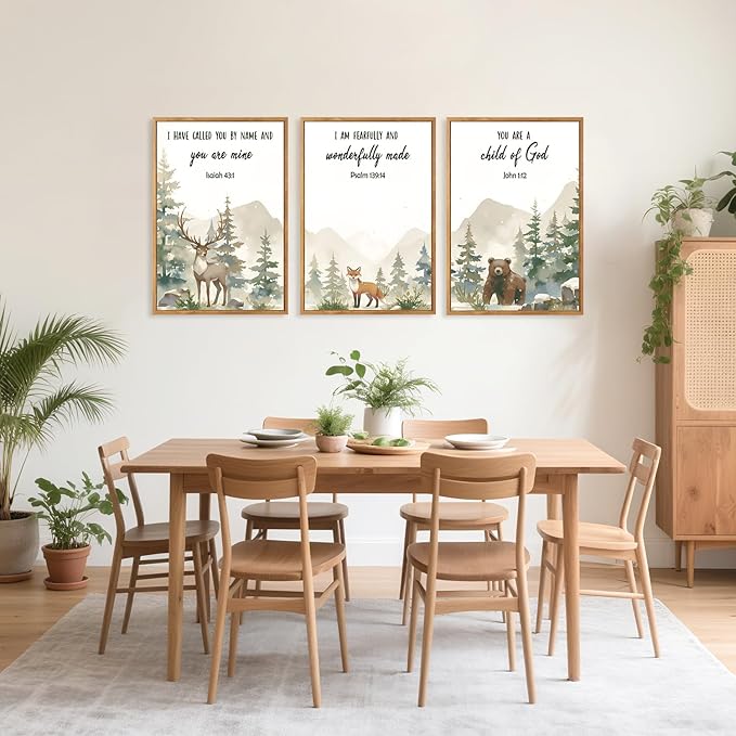 HPNIUB Bible Verses Canvas for Kids, You are A Child of God Scripture Wall Art, Jungle Animals Christian Religious Wall Decor, Ready to Hang for Nursery, Classroom, Bedroom, Playroom- 16"x24"x3