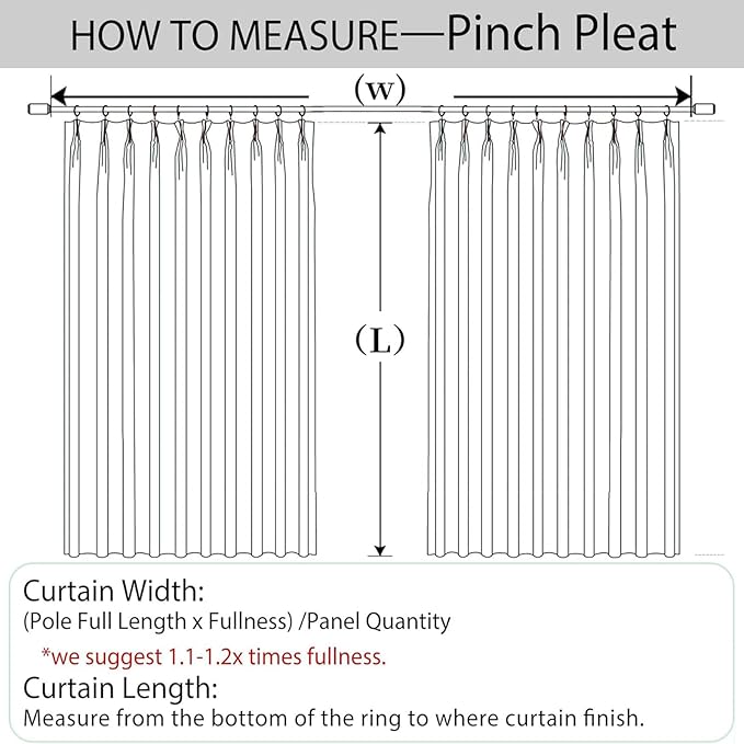 Macochico Extra Wide Full Blackout Linen Curtains for Sliding Door Sand Beige Pinch Pleated Linen Curtains 96 Inches Long for Bedroom Living Room Farmhouse with Tieback 120”Wx96”L 1 Panel