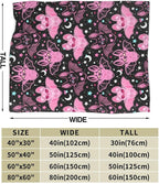 Pink Bat Throw Blanket Soft Fleece Blanket Men Women Gift for Kids Boys Girls for Party Couch Sofa Bed Deco Blankets 60"x50"