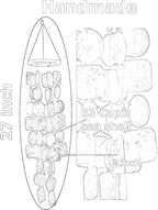 Bellaa 24896 Wind Chimes Outdoor, Garden Decorations, Musical, Indoor/Outside Windchimes, Beach, Ocean Breeze, Gifts for Mom, Gift for All Occasions, Capiz Sea Glass Shells Wood Yellow Green