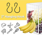 Magnetic Shelf for Fridge, Fruit Potato & Onion Storage Bins, Pantry Organizers & Storage, Large Container Magnetic Basket for Refrigerator, Kitchen Counter,Cabinet Magnetic Fridge Organizer White (1)