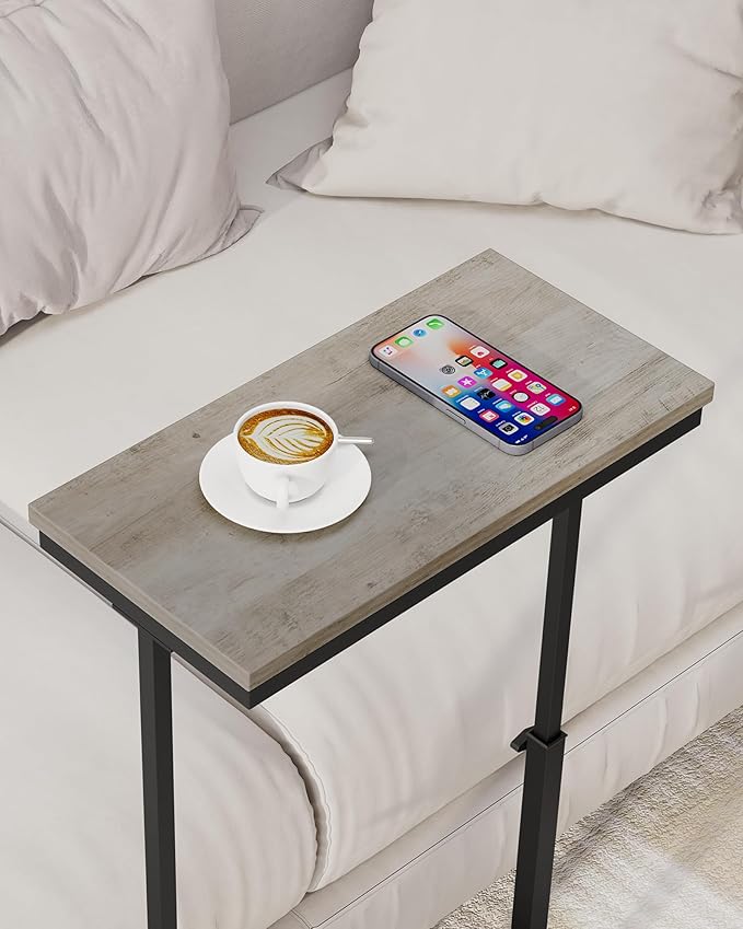 TUTOTAK End Table, Side Table, Tall Couch Table, Sofa Table, Living Room, Bedroom, Greige TB01BG083