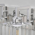 Modern Bathroom Vanity Light 6-Lights Chrome Crystal Wall Lamp Bathroom Modern Crystal Vanity Lighting