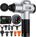 TOLOCO Massage Gun, Muscle Massage Gun Deep Tissue for Athletes with 10 Massage Heads, Electric Percussion Massager for Any Pain Relief, Gifts for Fathers Day, Silver