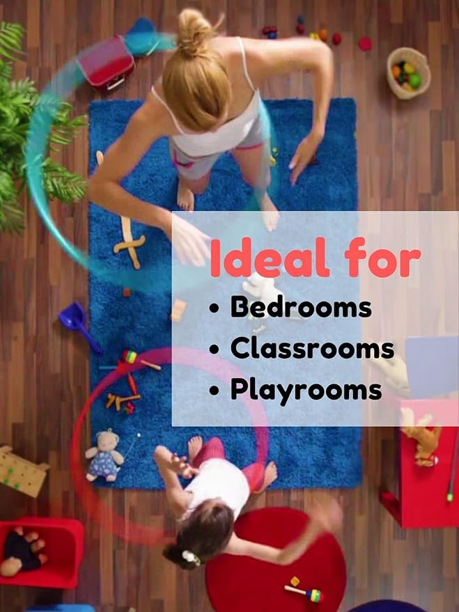 KOECKRITZ Soft and Colorful Kids Classroom Area Rugs (Passes Flammability Pill Test) Many Sizes and Bright Colors to Select from (8' Round, Froggy)