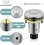 Garbage Disposal SinkTop Air Switch Kit with Stainless Steel Button,Brushed Nickel