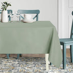 sancua Rectangle Tablecloth - 60 x 84 Inch - Stain and Wrinkle Resistant Washable Polyester Table Cloth, Decorative Fabric Table Cover for Dining Tables, Buffet Parties and Camping, Sage Green