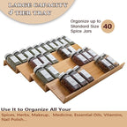 Bamboo Spice Rack Drawer Organizer - 8 Pieces Set- 9" Wide Per Piece - Combine Pieces Into 18" Wide Rack (9" or 18")