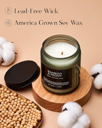 M&SENSE Bamboo Peony Spring Jar Candles for Home Scented Natural Organic Soy Candle Gifts for Women, 7.05oz 50 Hour Hours Burn Fresh Smelling Aromatherapy Gifts for Stress Relief
