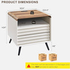 RedLemon 24" Nightstand Set of 2 with Charger Station - Antique White