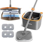 Mop and Bucket Set, Spin Mop with Separate Dirty Water System, Deep-Cleaning Mops for Floors, Versatile Mops for Walls