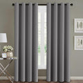 H.VERSAILTEX Blackout Room Darkening Curtains Window Panel Drapes - (Grey Color) - 2 Panels -52 inch Wide by 84 inch Long Solid Pattern, Grommet Top